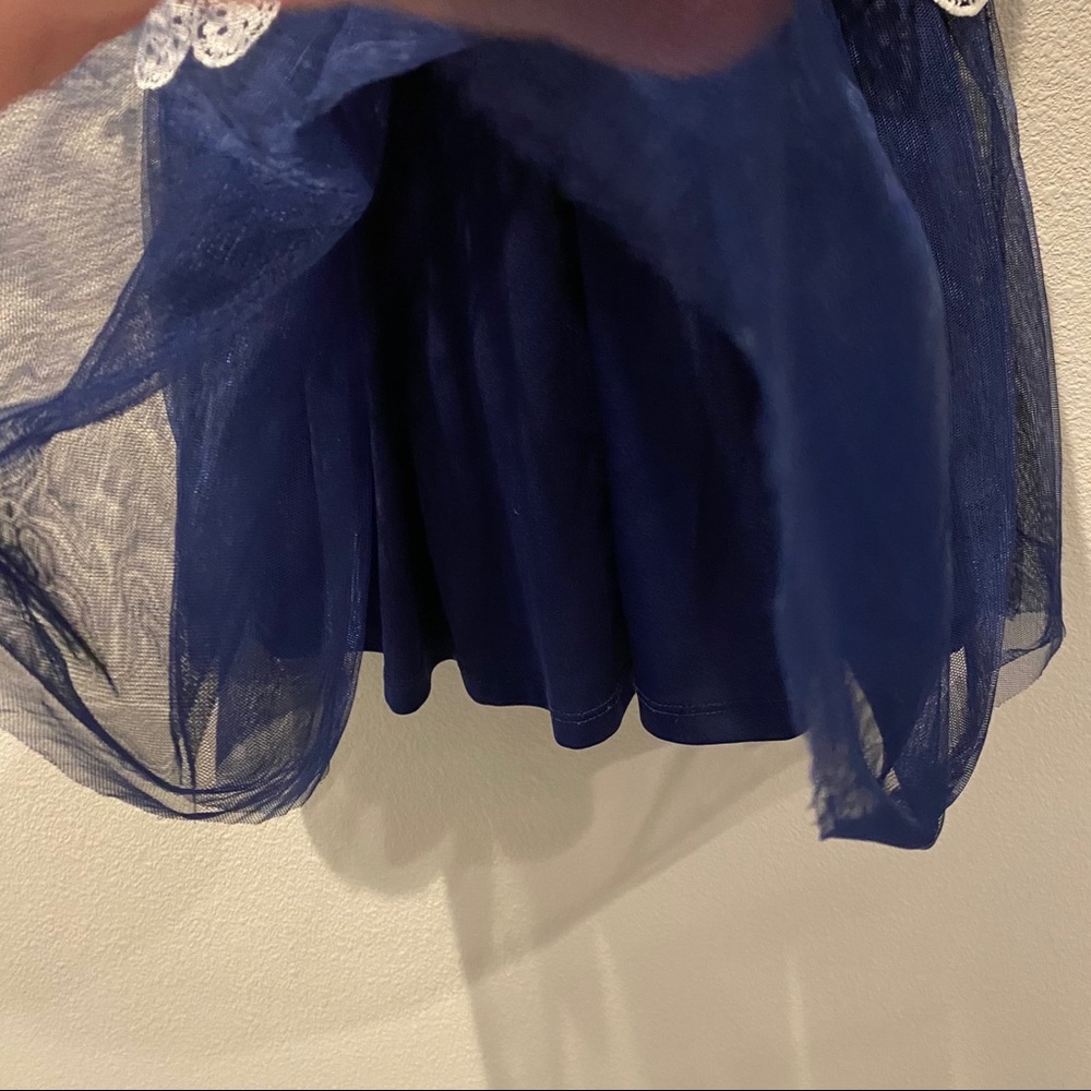 A-Line Knee-length- Tulle Sleeveless - Lace dress - Picture 6 of 9